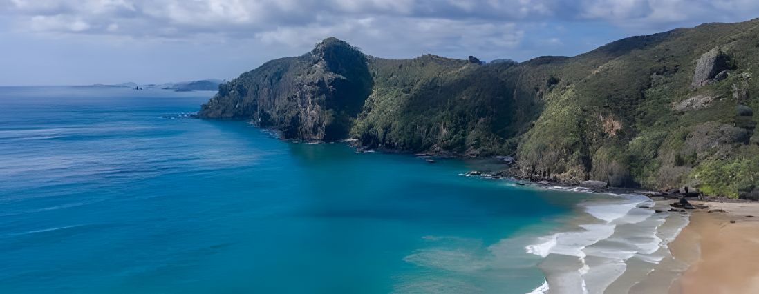 Aerial view of Taupo Bay